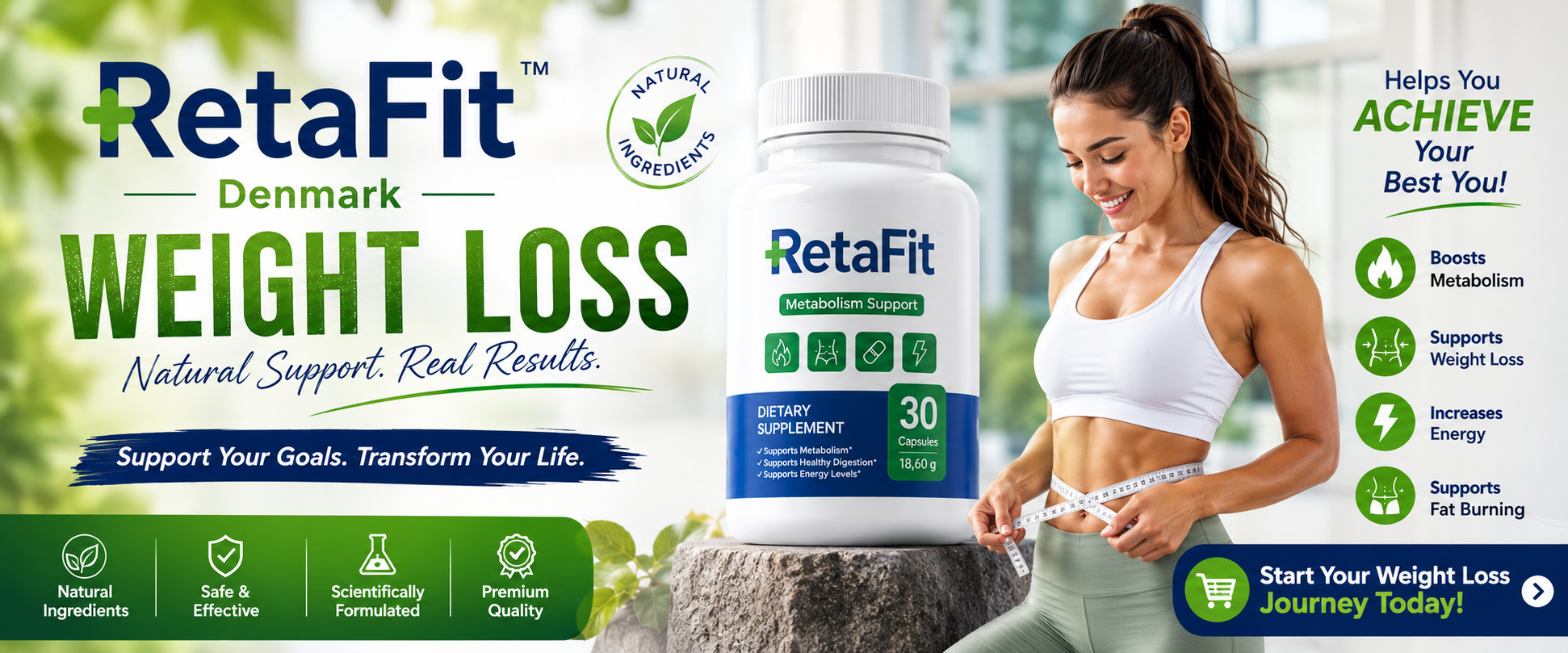 RetaFit Denmark weight loss dietary supplement, 30 capsules – natural support, real results